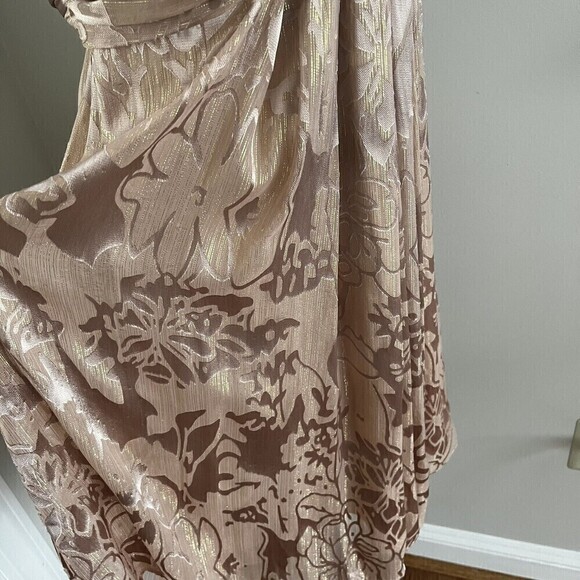 Betsy & Adam Y2K Gold Babydoll Mini Dress 10 Ruffled Fairycore New Years Party - Picture 10 of 13